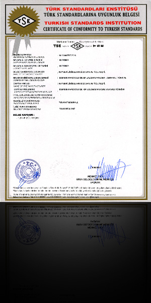 TSE 1.Sınıf Gül Reçeli Uygunluk Belgesi